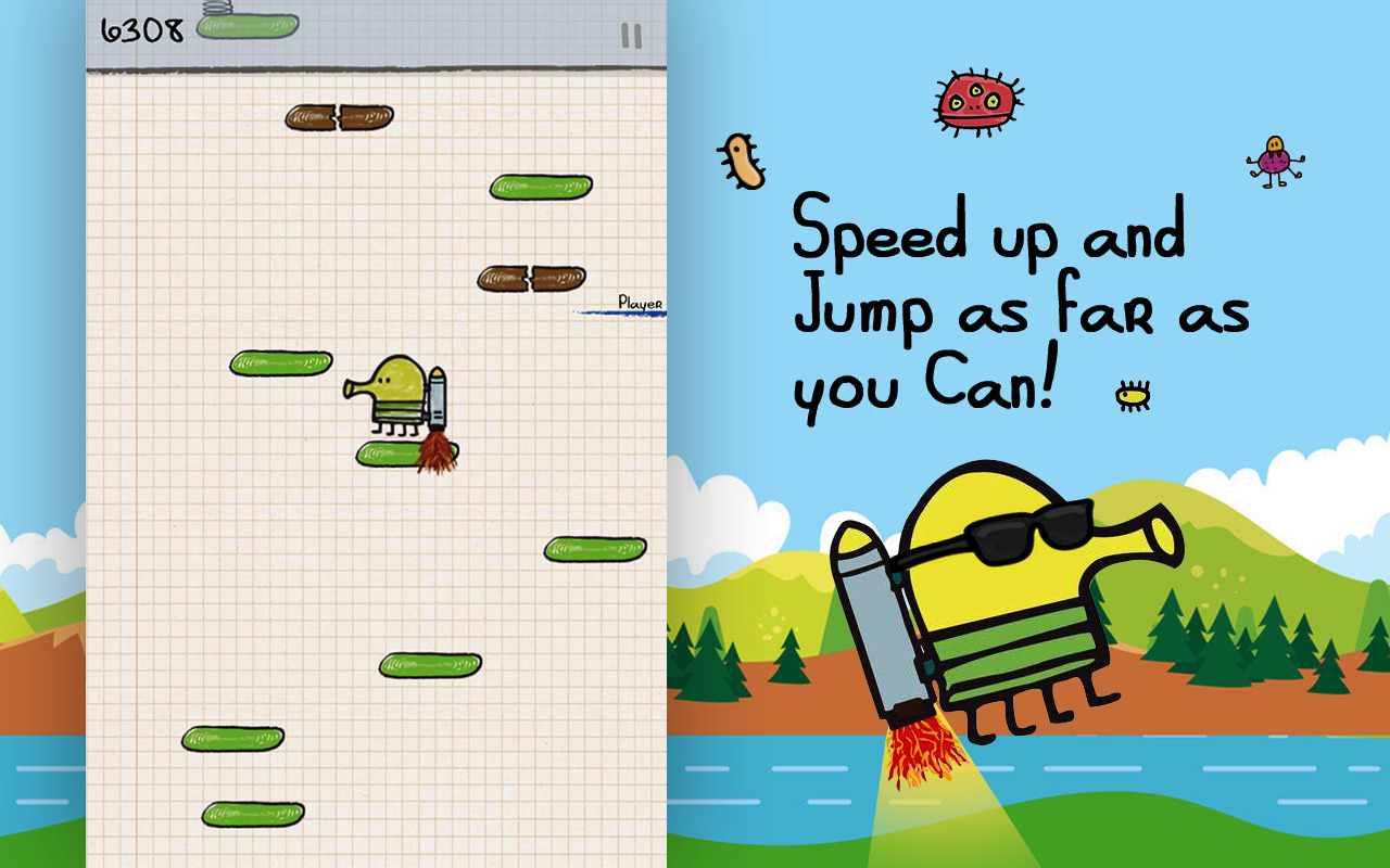 دانلود بازی Doodle Jump دودل جامپ - بازی آرکید و اعتیادآور برای اندروید